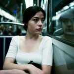 woman commuting